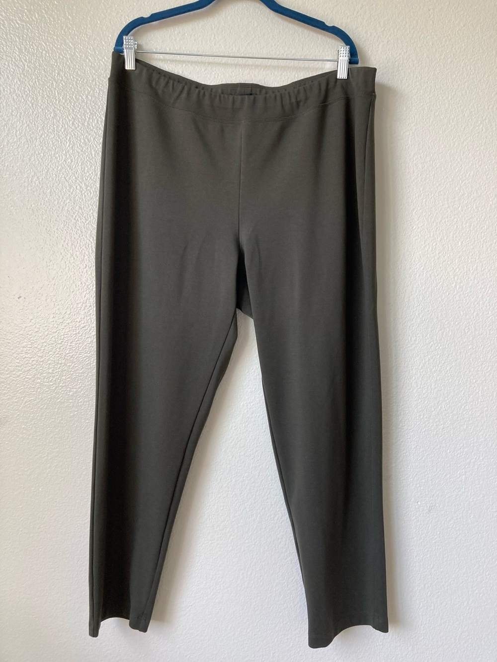 Eileen Fisher Woodland Slim Ankle Pant Pull on stretch minimalist sz XL